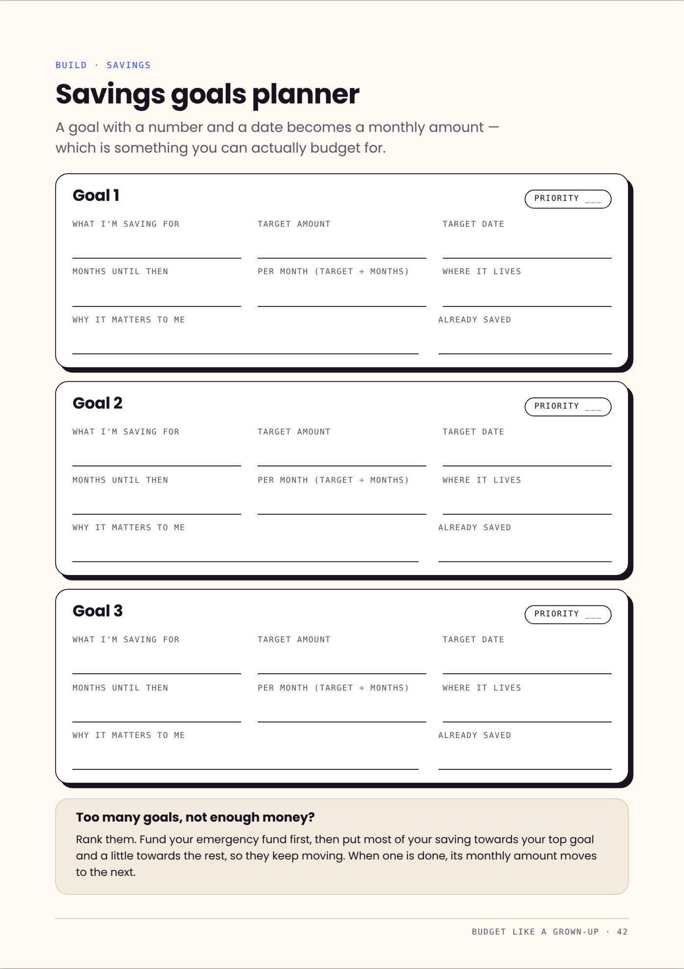 Budget Like a Grown-Up, page 42